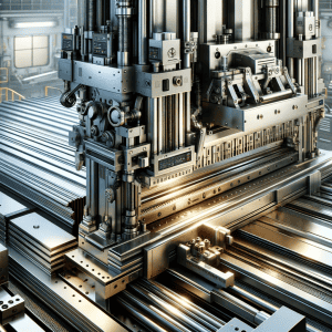 This service offers 3D rendering of a machine in a factory, specifically focusing on CNC Metal Bending service.